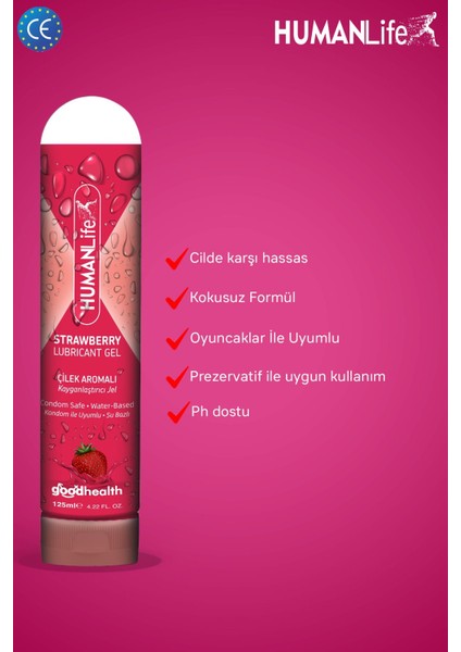 Humanlife 125 ml Çilek Aromalı Jel Lubricant fırsatları