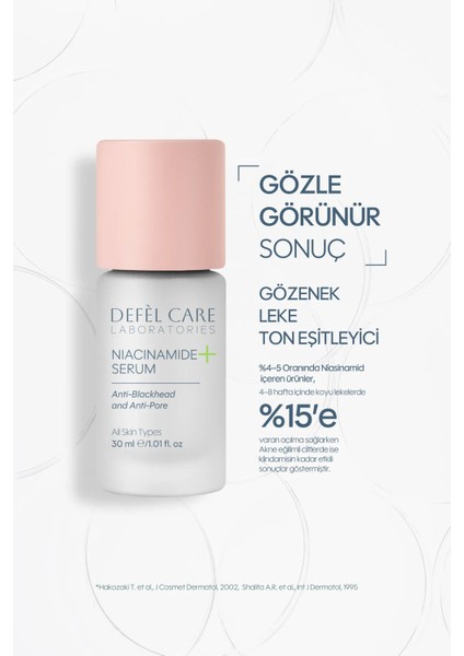 Niacinamide Serum Siyah Nokta Gözenek ve Koyu Leke Karşıtı Cilt Serumu (30 Ml)