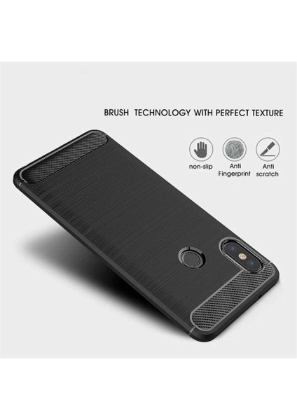 Xiaomi Redmi Note 5 Pro ile Uyumlu Kamera Korumalı Darbe Önleyici Carbon Brushed Silikon Kılıf indirimleri