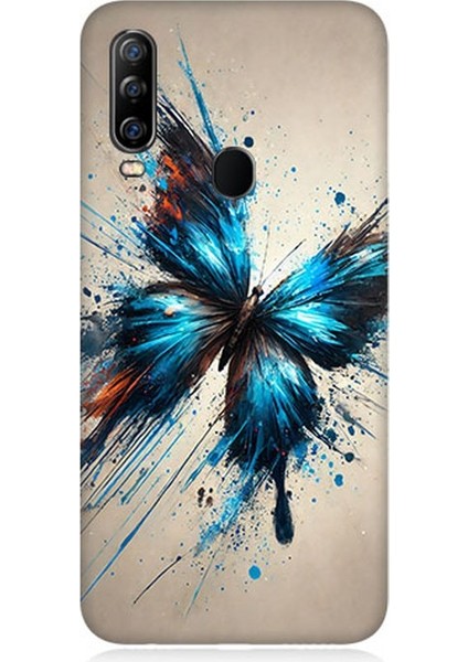 General Mobile Gm 20 Pro Uyumlu Parçalanan Renkli Kelebek Desenli Silikon Kılıf
