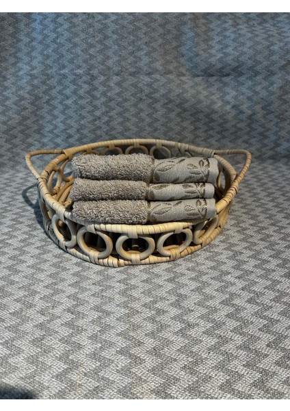 Bej yumuşak Dokunuş, Şık Detaylar – 3’lü 30X50 cm %100 Pamuk El Havlusu (500GR) fiyatları