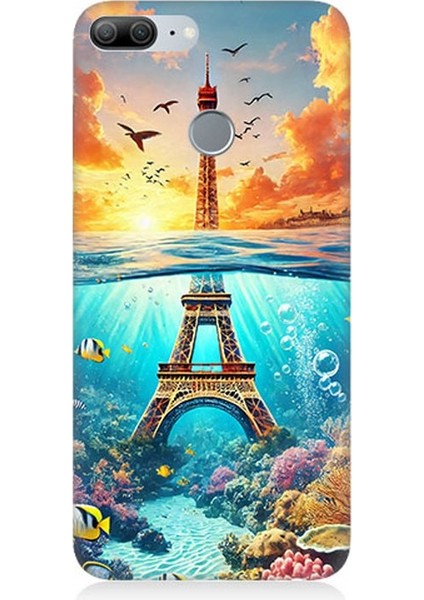 Huawei Honor 9 Lite Uyumlu Denizaltında Eyfel Hayali Desenli Silikon Kılıf