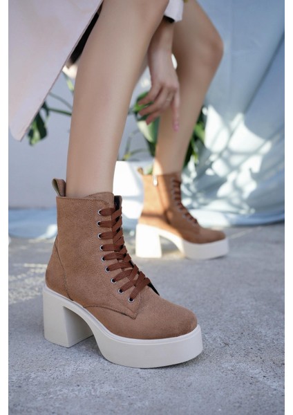 Kadın Rahat Kalıp Bağcıklı ve Fermuarlı Uzun Bot fiyatları