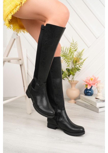 Tolgado Anne-Kız Çocuk Kombin Siyah Dalgıç Kumaş Çizme indirimleri