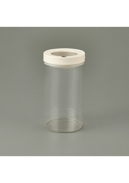 Vakumlu Erzak Kavanozu - Beyaz / Şeffaf - 1700 ml