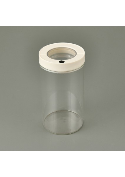Vakumlu Erzak Kavanozu - Beyaz / Şeffaf - 1700 ml