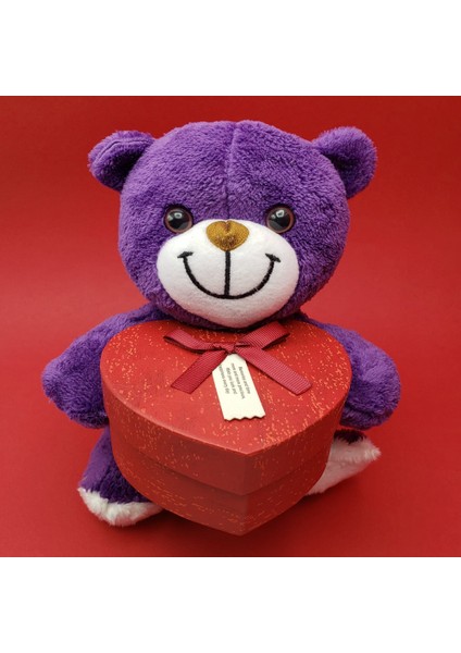 Büro Ev Ofis Oyuncak Hediyesi Için Peluş Sevimli Kalp Kutulu Ayıcık