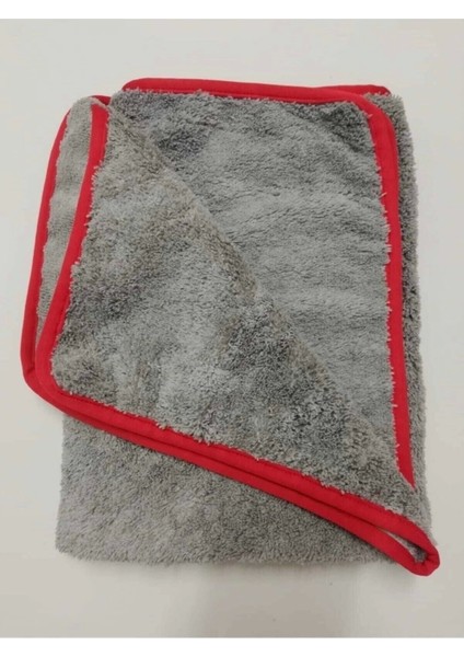 Kırmızı Köşeli Mikro Fiber Kurulama Havlusu 1 Adet 60X90 cm