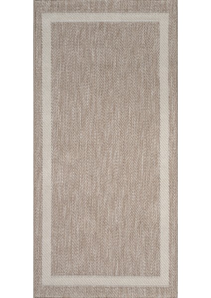 Shine Bej-Krem Kaymaz Taban Bordür Yolluk Sisal Hol Koridor Halısı Kolay Temizlenebilir Kilim halı yolluk indirimleri