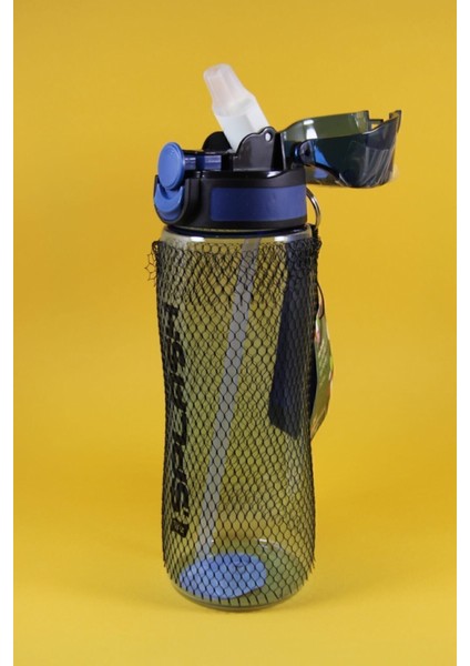 İçme Şişesi, Pipetli, 0,75 L, Mavi, Plastik, Detoks ve Su İçin Ideal modelleri