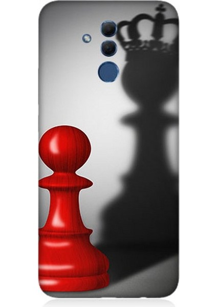 Huawei Mate 20 Lite Uyumlu Piyonun Taçlı Hayali Desenli Silikon Kılıf