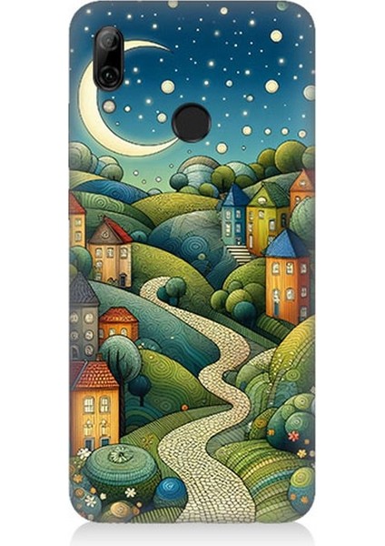 Huawei P Smart 2019 Uyumlu Yıldızlı Tepede Masal Desenli Silikon Kılıf