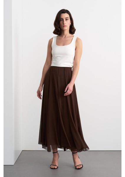 Eva Parçalı Uzun Etek Kahve fırsatları