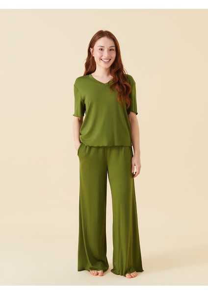 Yeni Sezon Petite V Yaka Kadin Pijama Takimi - S59682Z8 fiyatları
