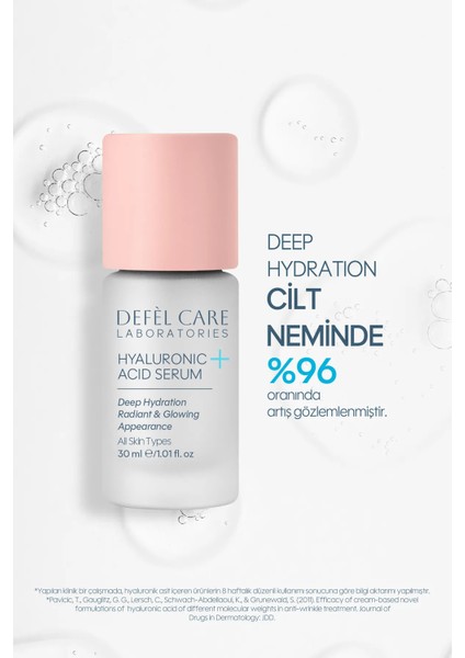 Hyaluronic Acid Serum Derin Nemlendirme Işıltılı ve Dolgun Cilt Görünümü (30 Ml)