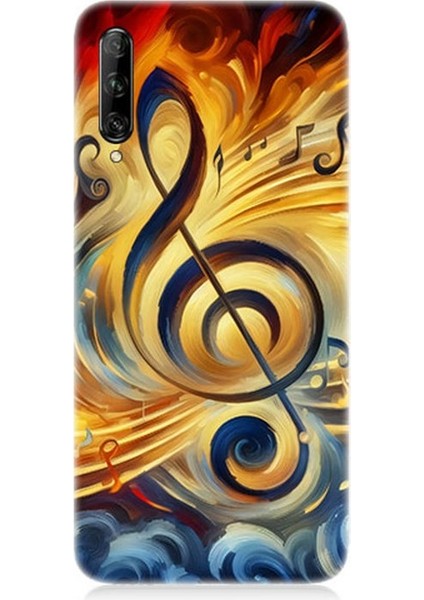 Huawei P Smart Pro Uyumlu Müzikte Alevin Gücü Desenli Silikon Kılıf