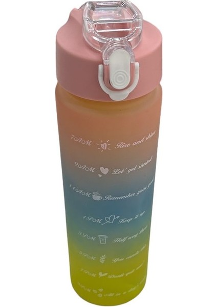 3'lü Motivasyonel Su Şişesi Seti, 3,5 L, Pembe, Plastik, ve şık tasarım
