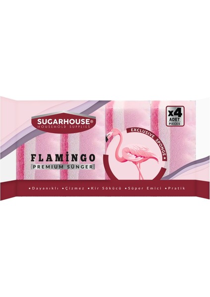 Flamingo 4 Lü Çizmez Sünger