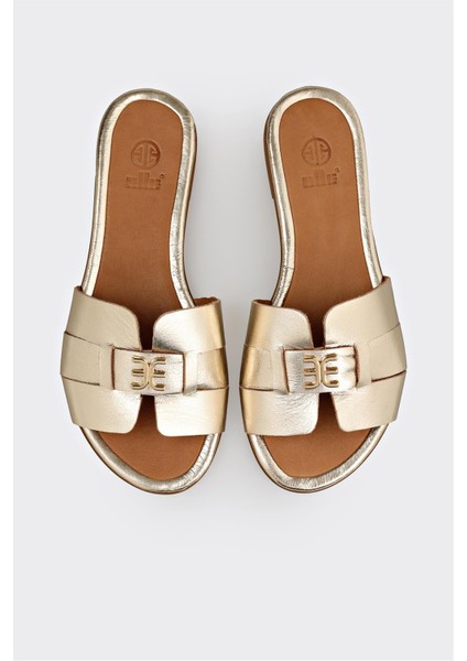 Gold Deri Kadın Terlik fırsatları