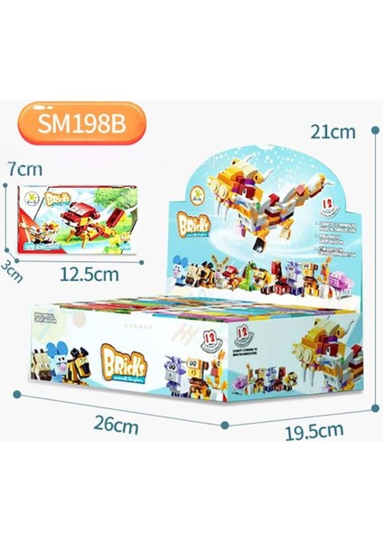 Bricks LEGO Hayvanlar 12 Li Set -231 Parça (SM198B)