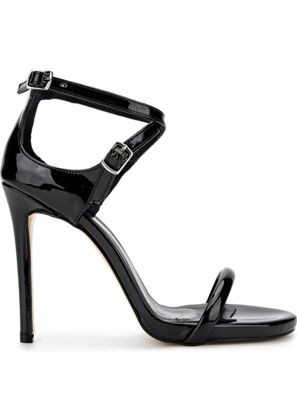Kadın Vegan Siyah Rugan Topuklu Ayakkabı 828 8505 Bn Ayk Y25 Sıyah Rgn