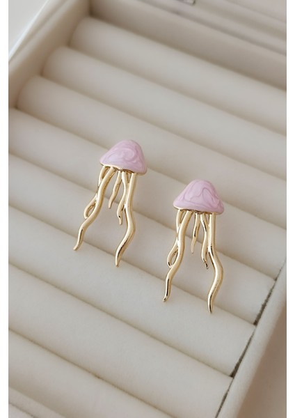 Pembe Gold Dolgu Mine Renkli Deniz Anası Yaz Trend Küpe fırsatları