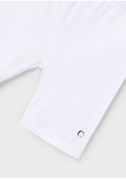 Kız Çocuk Basic Kapri Tayt Beyaz 610 modelleri