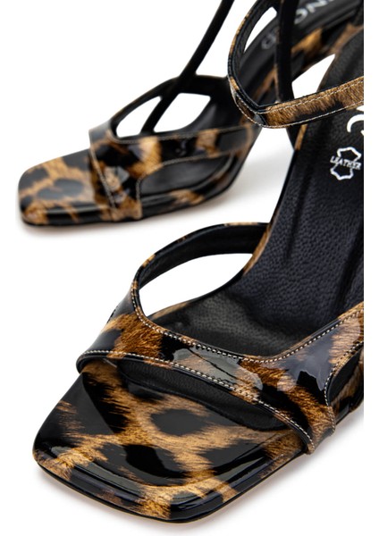 Kadın Vegan Leopar Topuklu Ayakkabı 828 8495 Bn Ayk Y25 Leopar fırsatları