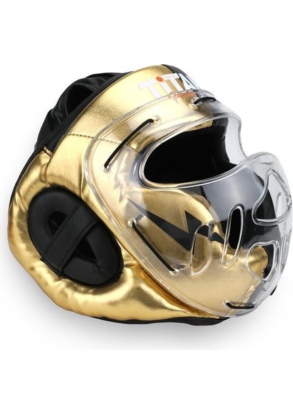 Yüz Korumalı Boks Kaskı , Siyah - Altın (Gold) Camlı Model fiyatları