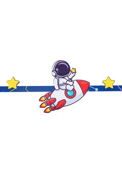 Astronot Temalı Çocuk Yazı Tahtası Eğitici Yazı Tahtası Çocuk Aktivite Tahtası Eğitici Set Oyuncak