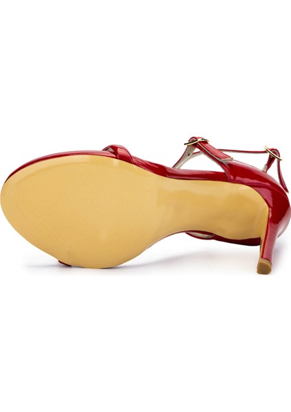 Kadın Vegan Kırmızı Rugan Topuklu Ayakkabı 828 8505 Bn Ayk Y25 Kırmızı Rgn modelleri