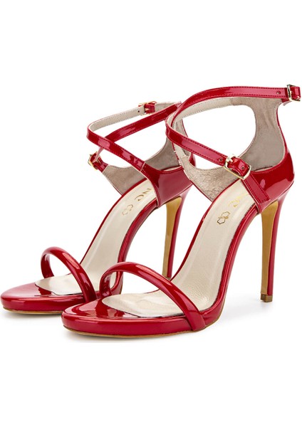 Kadın Vegan Kırmızı Rugan Topuklu Ayakkabı 828 8505 Bn Ayk Y25 Kırmızı Rgn indirimleri