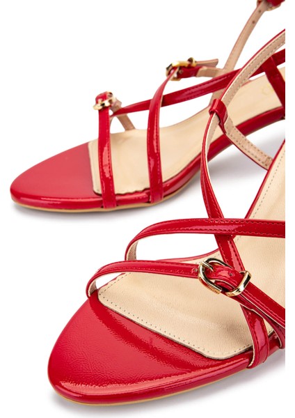 Kadın Hakiki Deri Kırmızı Rugan Topuklu Ayakkabı 654 368 Bn Ayk Y25 Kırmızı Krsk Rgn fırsatları