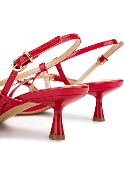 Kadın Hakiki Deri Kırmızı Rugan Topuklu Ayakkabı 654 368 Bn Ayk Y25 Kırmızı Krsk Rgn indirimleri