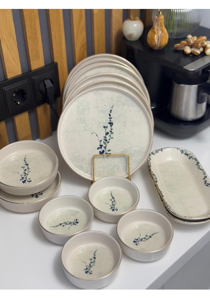 14 Parça Stylish Green Kahvaltı Takımı