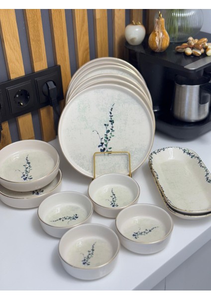 14 Parça Stylish Green Kahvaltı Takımı