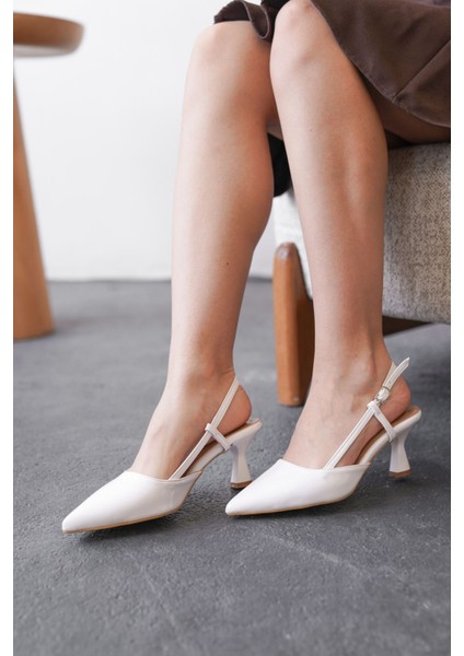 Kadın Erica Topuklu Ayakkabı - Beyaz-Rugan fiyatları