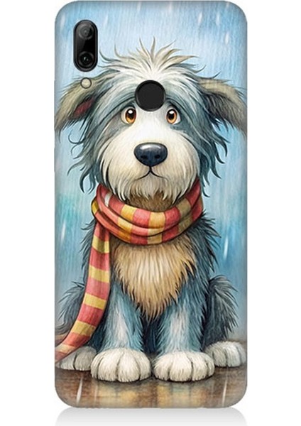 Huawei P Smart 2019 Uyumlu Atkılı Sevimli Yavru Köpek Desenli Silikon Kılıf