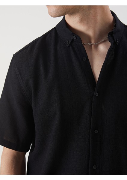 Yeni Sezon Regular Fit Kisa Kollu Erkek Gomlek - S5IO61Z8