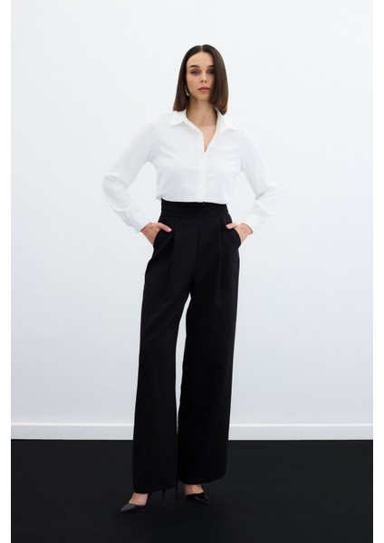 1061-5028 Siyah Kadın Bol Paca Pantolon 36-42 fiyatları