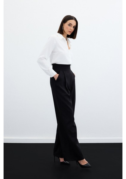 1061-5028 Siyah Kadın Bol Paca Pantolon 36-42 modelleri