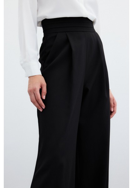 1061-5028 Siyah Kadın Bol Paca Pantolon 36-42 indirimleri
