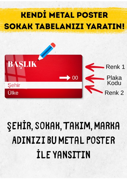 Kendi Metal Sokak Tabelanızı Yaratın! - Kendin Tasarla