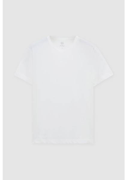 Ds Damat Comfort Fit Beyaz %100 Pamuk T-Shirt 6HC14ORT02005 indirimleri
