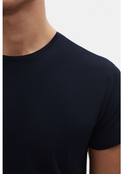 Slim Fit Lacivert T-shirt 4HC141996753M