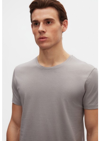 Slim Fit Gri T-shirt 4HC141996753M