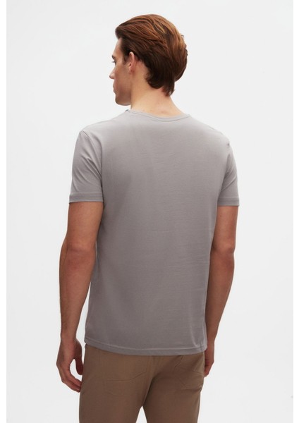 Slim Fit Gri T-shirt 4HC141996753M