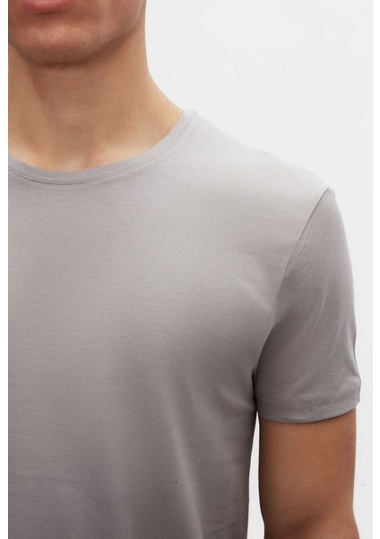 Slim Fit Gri T-shirt 4HC141996753M