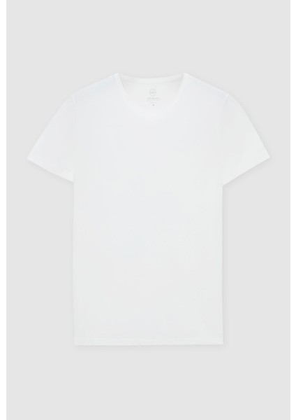Slim Fit Beyaz T-shirt 4HC141996753M
