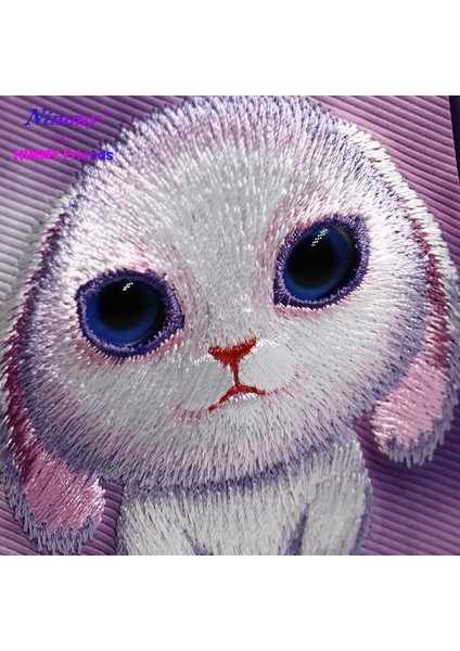 iPhone 15 Pro Uyumlu 3D Göz Mor Tavşan Detaylı Nakış İşlemeli Kabartmalı Big Eyes Kılıf fiyatları